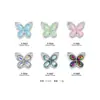 Nuevo Corte Estéreo Doble Cara Mariposa de Cristal Diamante Multicolor Fresco de Verano Joyería de Aleación Hecha a Mano con Cuentas