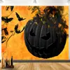 Tapiz de Terror de Halloween Fantasma Doble Bruja Preparando Poción Castillo Fondo de Calabaza Tapiz de Pared Tapiz Decorativo Venta al por Mayor
