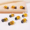 Abeja Pequeña Cuentas de Vidrio Insecto Animal Pequeño Cuentas de Vidrio Pulsera DIY Collar Accesorios Vidrio Abeja Pequeña Cuentas Sueltas