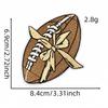 Nueva Tela de Rugby Pegatina Pinza Súper Decoración Deportiva Personalizada Bordado por Computadora Adhesivo Termofusible Accesorios para Ropa Venta al por Mayor