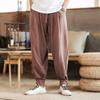 Pantalones de Monje Leggings-Libres para Hombre y Mujer Algodón y Lino Monje Sueltos Pantalones de Monje Nieve Lou Shi Pantalones Zen Primavera y Verano Pantalones Largos