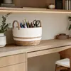 Cesta de almacenamiento de escritorio para artículos varios, organizador de ropa de armario y juguetes para bebés, cesta de lavandería sucia, cesta para artículos varios de cocina, almacenamiento de escritorio