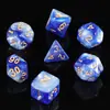 Conjunto de Dados Multi-Faceados Starlight para Jogos de RPG de Mesa, Conjunto de 7 Dados, Atacado de Adereços Criativos