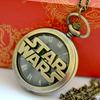 Reloj de Bolsillo Grande de Cuarzo Nostálgico al por Mayor Reloj de Bolsillo Vintage Calado con Alfabeto Inglés Reloj de Bolsillo de Star Wars 1019