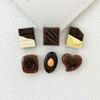 Mini chocolate de tamaño pequeño, accesorios de resina para manualidades, decoración de uñas para niños, funda para teléfono, horquilla, pendientes, material de decoración