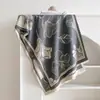 Bufanda grande estilo francés floral de cachemira sintética para mujer, otoño e invierno, con estampado floral, chal grande, doble cara, con borlas, calentador de cuello cálido y moderno