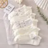 Meias Femininas Curtas Novo Estilo, Meias Femininas Finas de Verão e Primavera Tipo Barco, Meias Baixas Fofas Japonesas, Meias Curtas Brancas com Desenho