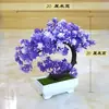 Decoração de casa criativa enfeites de flores plantas de simulação plantas em vasos bolas de grama bonsai árvores pequenas mini bolas redondas bolas de neve de cerejeira