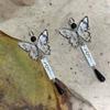Aretes de Mariposa para Mujer, Tendencia Nacional, Estilo Antiguo, Aretes Largos con Colgante de Gota de Agua y Borlas, Aretes de Estilo Suave, Tendencia de Moda Personalizada
