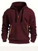 Nuevo Suéter con Capucha y Bolsillos con Múltiples Cremalleras para Hombre, Casual Deportivo, Otoño e Invierno