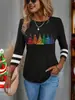 Moletom de Natal Europeu Masculino Gola Redonda Estampa 3D Rena Boneco de Neve Manga Longa Pulôver Outono Inverno Nova Blusa