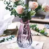 Vaso Vidro Transparente Sala de Estar Arranjo de Flores Escandinavo Hidropônico Bambu Rico Moderno Simples Garrafa de Flor Seca Cultura em Água Rabanete Verde Grande