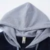 Nuevo conjunto con capucha de otoño, chaqueta de mezclilla elegante y con estilo para mujeres de mediana edad, conjunto casual de top y chaqueta