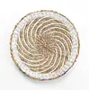 Venda Quente Transfronteiriça Pendente de Parede Redondo Tecido à Mão com Capim-Marinho, Decoração de Parede de Palha e Rattan, Conjunto de Decoração para Fundo de Sofá