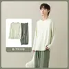 Pijama de Verano para Niños, Conjunto de Ropa de Verano Padre-Hijo de Manga Larga y Pantalón Largo para Niños, Ropa de Casa Transpirable para Estudiantes de Niños Mayores, Para Niñas