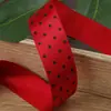 Cinta de Poliéster de Lunares de una Cara Lazo Hecho a Mano para DIY Accesorios para el Cabello Tocado Cinta para Envoltura de Regalos y Flores