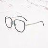 Armazones de Lentes Versátiles de Moda Unisex, Lentes Sin Graduación, Armazones de Lentes Semi-Titanio, Lentes de Montura Completa con Borde Ancho con Lentes Graduados, Venta al por Mayor