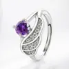 Anillo de Circonita con Incrustaciones de Diamantes de Venta Caliente Transfronterizo Anillo de Diamantes de Alas de Ángel Elegante Joyería Sencilla de Moda Europea y Americana de Celebridad de Internet