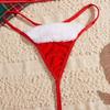 Comercio Exterior Europeo y Americano Ropa Interior Sexy Lazo Navideño Hueco Tentación Costura traje Traje de Conejito Navideño
