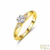 Anillo de Plata de Ley S925 con Moissanita Completa, Banda Triangular de Seis Garras, Anillo Cerrado para Mujer, Más Vendido en Amazon, Certificado Gra