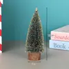 Mini Árbol de Navidad Adornos de Escritorio Árbol de Pino con Agujas de Pino Decoración Navideña Árbol de Navidad con Nieve Blanca Pino Árbol de Navidad Pequeño