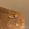 2025 Nuevo Popular Anillo de Espiga de Trigo Dorado de Segunda Mano para Mujer Nuevo Lujo Accesible Nicho Único Anillo para Dedo Índice
