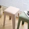 Taburete de Plástico Engrosado para Uso Doméstico, Extra Grueso, Moderno y Sencillo, Apilable, Cómodo para Estar Sentado Mucho Tiempo, Taburete Cuadrado Alto, Banco