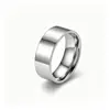 Anillo de Acero de Titanio Liso, Sencillo y a la Moda para Hombre, Anillo de Pareja Nicho Europeo y Americano para Mujer, Venta al por Mayor de Joyería de Mano Popular Transfronteriza