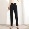 Calça Flare Feminina Outono 2025 Nova Cintura Alta Slim Fit Fluida Elástica Cropped Plus Size Calça de Terno