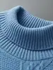 Nuevo Suéter de Lana de Cuello Alto para Hombre Otoño e Invierno 2026, Suéter Grueso de Lana Jacquard, Prendas de Punto Pulóver de Moda
