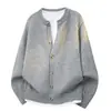 Nuevo cárdigan casual de moda estilo old money de lujo ligero con botones, cuello redondo, manga larga para hombre, cárdigan de punto de manga larga para hombre