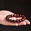 India Sándalo Rojo Hoja Pequeña Pulsera de Cuentas Barril Estrella Dorada Completa Sándalo Tipo Antiguo Pulsera de 108 Cuentas para Hombres y Mujeres Juguete Cultural de Madera Cuentas Budistas