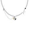 Collar de amor con lámina de cobre y viento original para mujer, cadena de clavícula ligera de lujo de alto sentido, colgante de cadena gruesa con temperamento de moda al por mayor