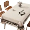 2026 Nuevo Estilo Mantel Impermeable a Prueba de Aceite Lavable Resistente al Calor Rectangular Lujo Ligero Tacto de Gama Alta Cubierta para Mesa de Comedor de Sala de Estar