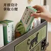 Caja de Almacenamiento Magnética para Refrigerador, Portarrollos de Cocina Montado en Pared sin Taladro para Papel de Cocina y Film Transparente, Varilla para Colgar Papel de Rollo Lateral de Gran Capacidad