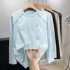 Camiseta Esportiva de Ciclismo Manga Longa Gola Redonda Estampa Contrastante Splicing Estilo Unissex Tendência 8669
