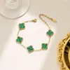 Nuevo collar de cuatro hojas de doble cara de 13 MM más vendido transfronterizo para mujer, diseño de lujo ligero, joyería de moda para celebridades de internet al por mayor