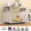 Gaiola Reforçada para Cachorro, Gaiola de Ferro Dobrável para Cães Pequenos de Interior com Bandeja Higiênica, Casa para Gatos, Cercado para Coelhos, Galinheiro, Gaiola para Animais de Estimação, Grande Quantidade em Estoque