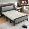 Cama individual plegable en cuatro para uso doméstico, cama simple para siesta de oficina, cama doble para viviendas de alquiler, cama de hierro para adultos, metal