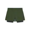 Pantalones Cortos de Fitness Muscular para Hombre Estilo Americano con Forro Doble Capa Falsos de Dos Piezas Pantalones Deportivos de Baloncesto para Correr y Entrenamiento
