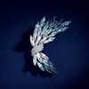Broche Asa Retro Brilhante Broche de Alta Qualidade Acessível para Mulheres Luxo Acessível Cristal Espiga Corsage Broche Elegante de Luxo Acessórios para Terno