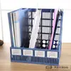 Archivador de cuatro columnas, estantería para libros de estudiantes, cesta para archivar suministros de oficina, caja de almacenamiento de carpetas de mesa simple
