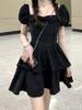 Vestido Negro Pequeño Estilo Hepburn Diseño Nicho Vestido Sentido del Diseño para Mujer Verano 2023 Nuevo Diseño Adelgazante de Cintura Vestido Corto