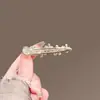 Pinza para el Cabello de Flor de Vidrio Exquisita de Gama Alta para Mujer, Pinza de Pato Estilo Nuevo, Pinza para Flecos Laterales, Pasador Elegante