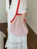 Bolsa de Ombro de Rede Estilo Coreano Ins para Mulheres, Bolsa de Rede Vazada, Bolsa Versátil Casual para Estudantes, Bolsa de Rede para o Dia a Dia