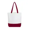 Bolsa de Lona Costurada Amazon para Comércio Exterior Transfronteiriço Personalizada Bolsa Tote Colorida para Compras de Supermercado Bolsa de Lona Costurada Colorida