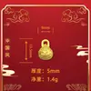 Estilo Chino Antiguo Color Dorado Brillante Familia de Tres Bestias Devoradoras de Oro Accesorios de Joyería DIY Pendientes Pulsera Llavero Colgante