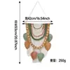 Tapeçaria de borla de folha, decoração suspensa tecida de folha boêmia, item de artesanato, decoração suspensa de quarto, tapeçaria para parede de fundo de sofá