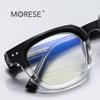 Gafas Planas Estilo Coreano Retro Uña de Sauce Simple Gafas Anti-luz Azul para Hombre 2120 Montura Óptica de Núcleo CP de Propionato de Placa de Imitación