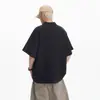 2025 Nueva Camisa Polo Pulóver de Color Puro Estilo Retro Americano para Hombre Peso Pesado 220g Camiseta de Manga Corta Holgada de Moda
